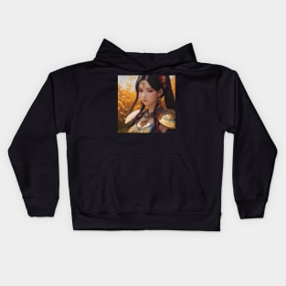 Ancient Turkish Woman Warrior  (ABAKAY) Kids Hoodie